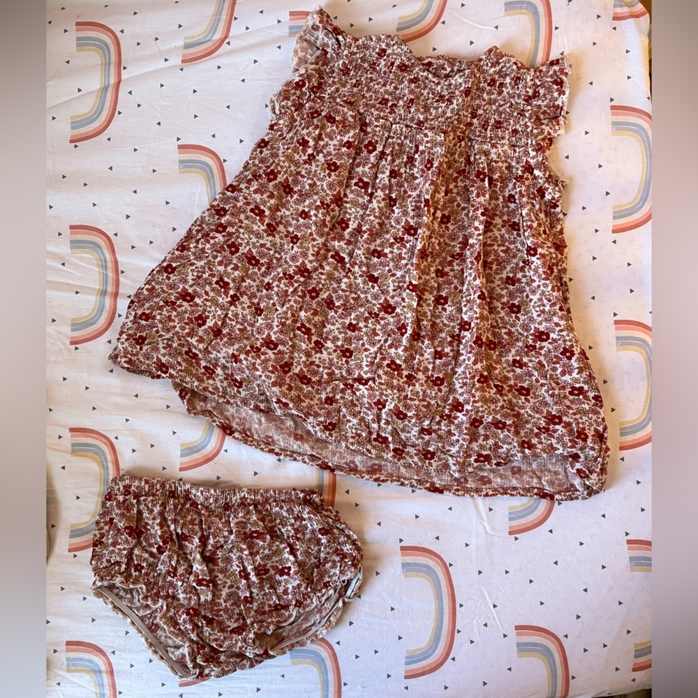 Floral Baby Dress with Bloomers